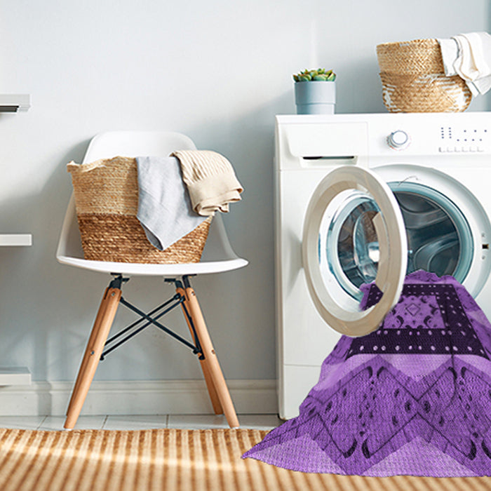 Machine Washable Transitional Purple Rug in a Washing Machine, wshpat231pur