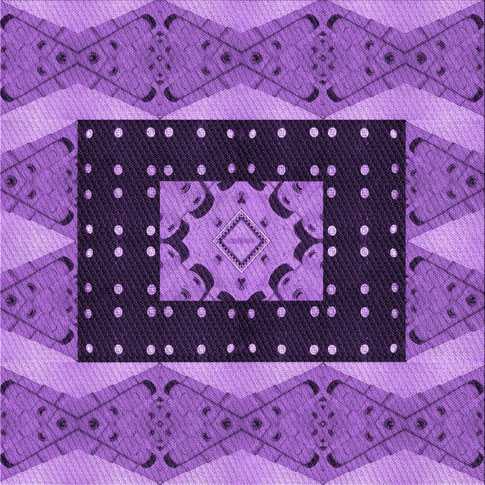 Round Patterned Purple Rug, pat231pur