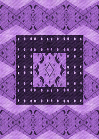 Machine Washable Transitional Purple Rug, wshpat231pur