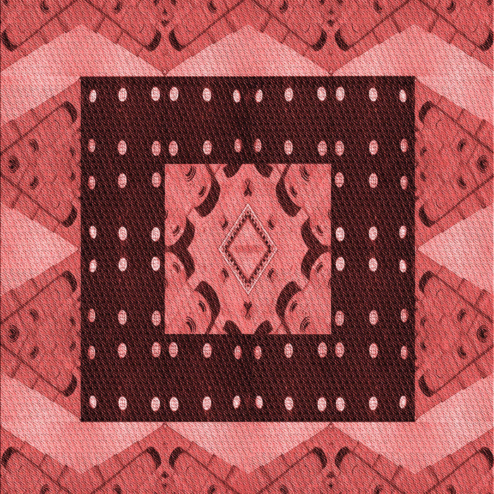 Machine Washable Transitional Red Rug, wshpat231rd