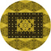 Square Patterned Yellow Rug, pat231yw