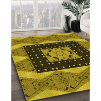 Patterned Yellow Rug, pat231yw