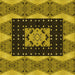 Round Patterned Yellow Rug, pat231yw