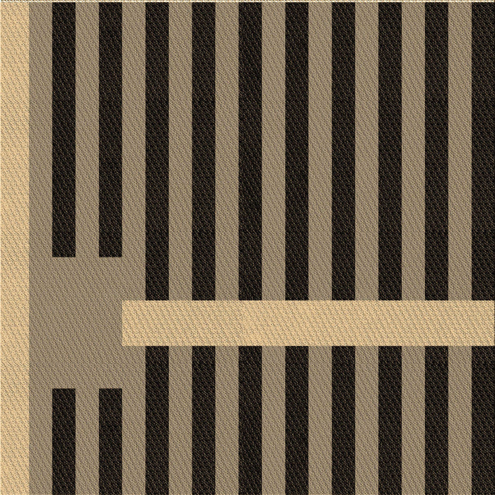 Round Patterned Peru Brown Rug, pat2310brn