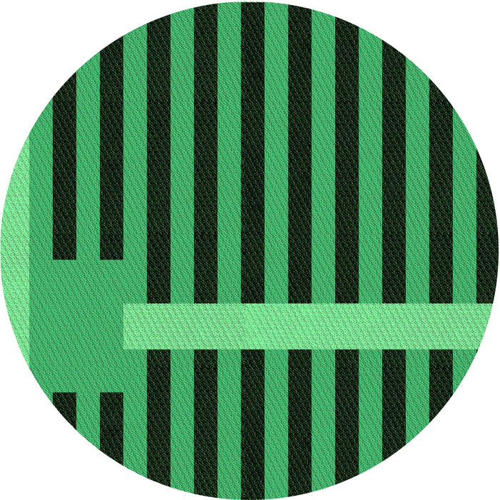 Square Patterned Deep Emerald Green Rug, pat2310grn