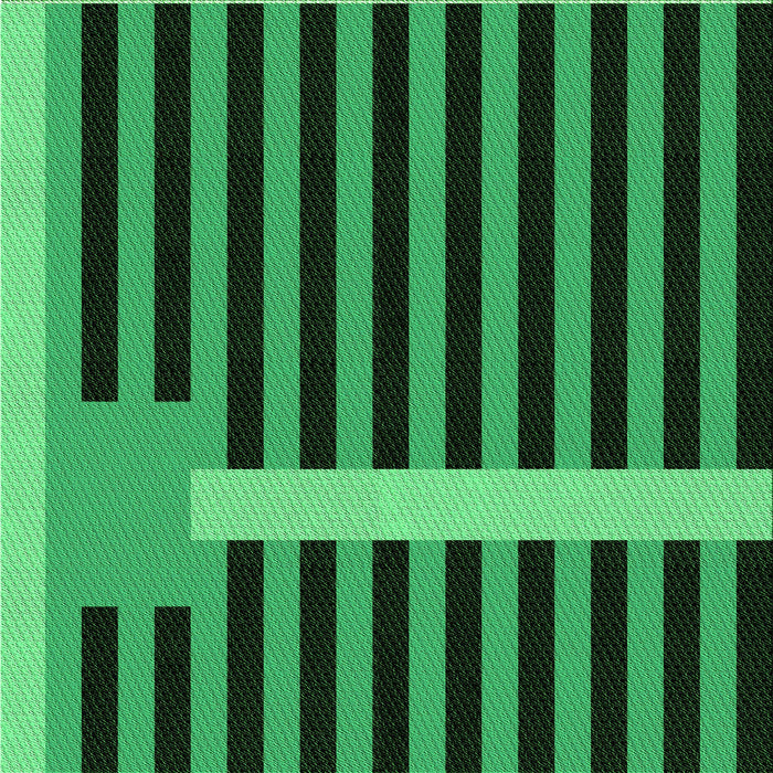 Round Patterned Deep Emerald Green Rug, pat2310grn