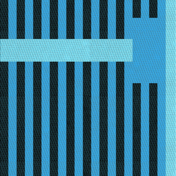 Patterned Deep-Sea Blue Rug, pat2310lblu