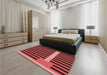 Patterned Red Rug in a Bedroom, pat2310rd