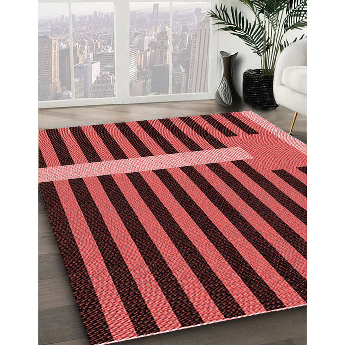 Machine Washable Transitional Red Rug in a Family Room, wshpat2310rd