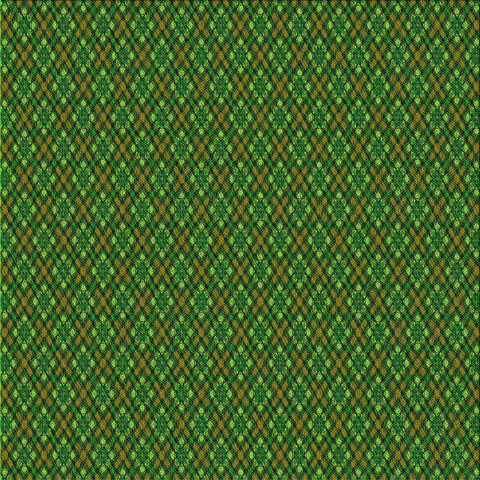 Round Patterned Dark Lime Green Rug, pat2311grn