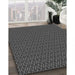 Patterned Charcoal Black Rug in Family Room, pat2311gry