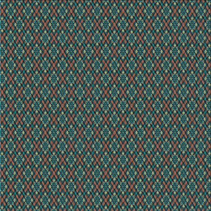 Round Patterned Sea Green Rug, pat2311lblu