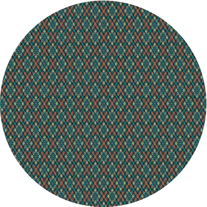 Square Patterned Sea Green Rug, pat2311lblu