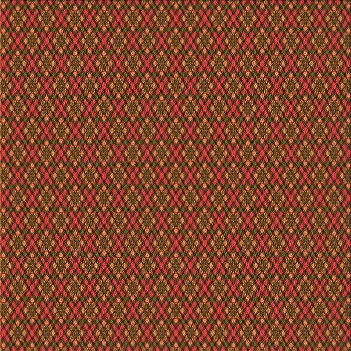 Round Patterned Mahogany Brown Rug, pat2311org