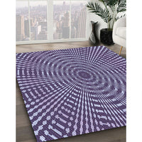 Patterned Purple Rug, pat2312blu