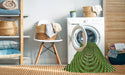 Machine Washable Transitional Green Rug in a Washing Machine, wshpat2312grn