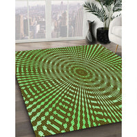 Patterned Green Rug, pat2312grn