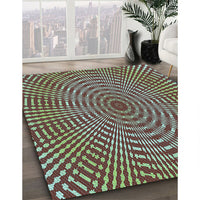 Patterned Pastel Green Rug, pat2312lblu