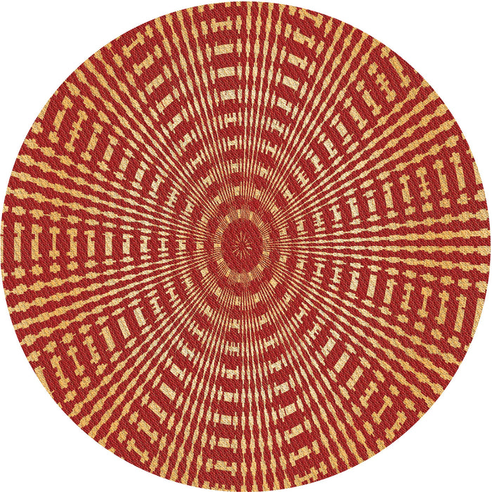 Square Patterned Orange Rug, pat2312org
