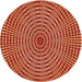 Square Patterned Orange Rug, pat2312org