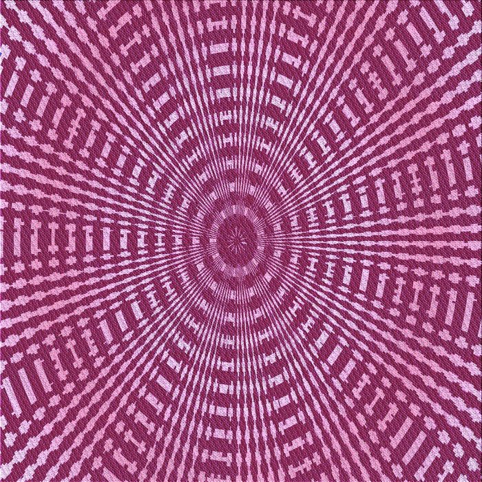 Round Patterned Raspberry Red Rug, pat2312pur