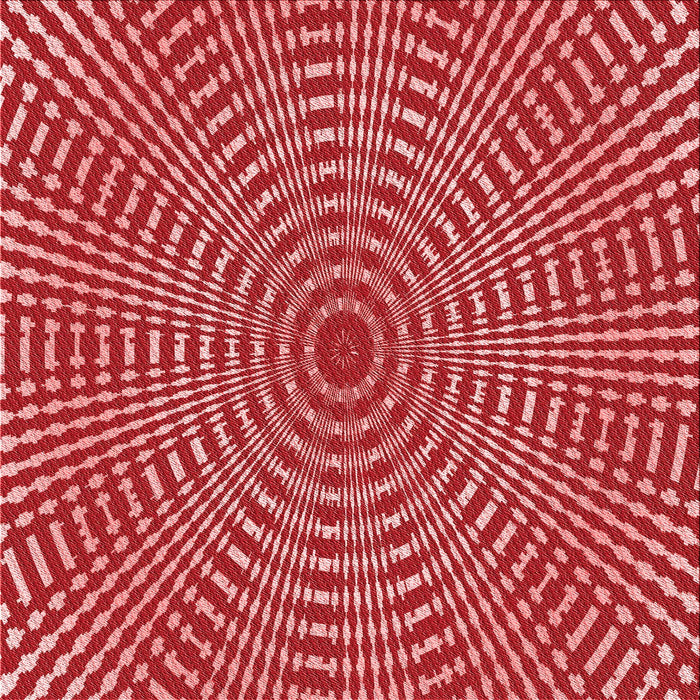 Round Machine Washable Transitional Pastel Red Pink Rug, wshpat2312rd