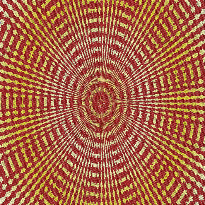 Square Patterned Gold Novelty Rug, pat2312