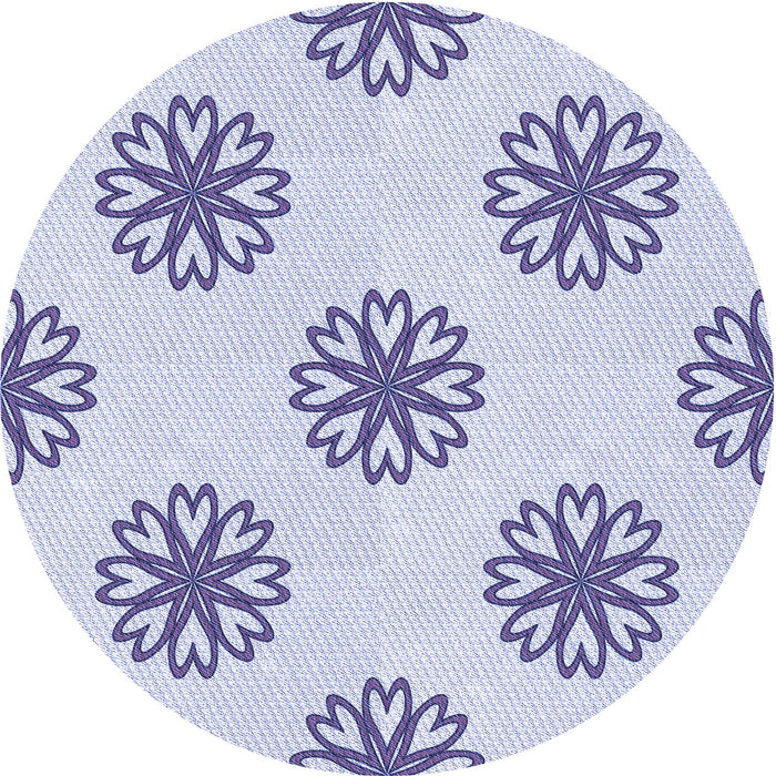Square Machine Washable Transitional Lavender Blue Rug in a Living Room, wshpat2313blu