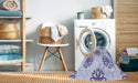 Machine Washable Transitional Lavender Blue Rug in a Washing Machine, wshpat2313blu