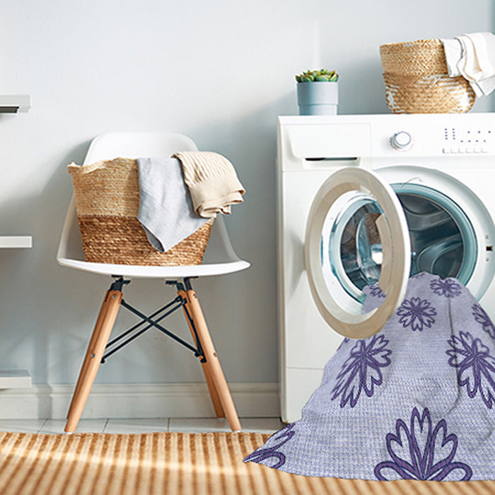 Machine Washable Transitional Lavender Blue Rug in a Washing Machine, wshpat2313blu
