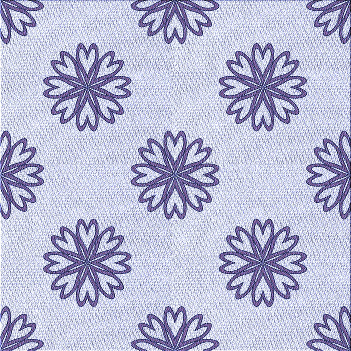 Round Patterned Lavender Blue Rug, pat2313blu