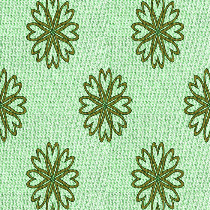 Patterned Green Rug, pat2313grn