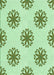 Machine Washable Transitional Green Rug, wshpat2313grn