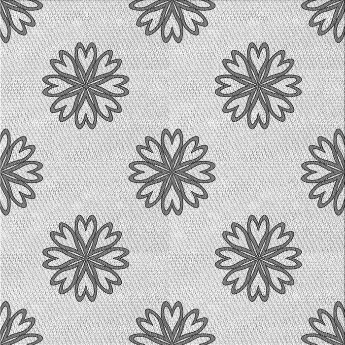 Round Patterned Platinum Gray Rug, pat2313gry