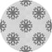 Square Patterned Platinum Gray Rug, pat2313gry