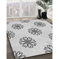 Patterned Platinum Gray Rug, pat2313gry