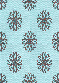 Machine Washable Transitional Cadet Blue Green Rug, wshpat2313lblu