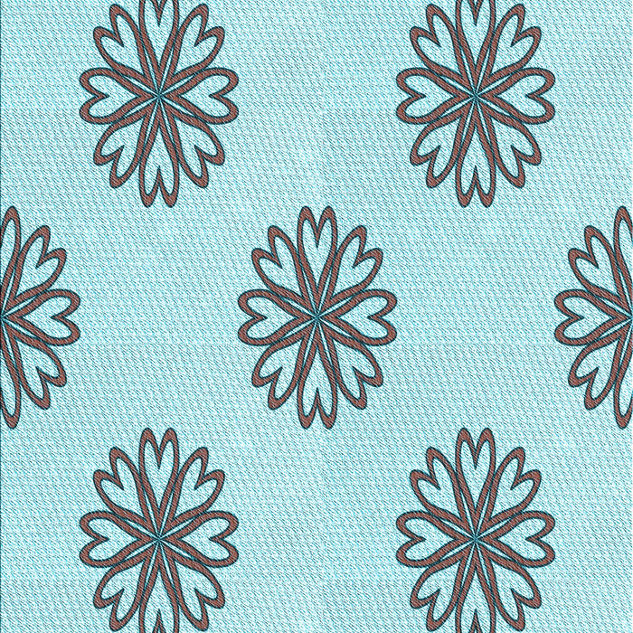 Machine Washable Transitional Cadet Blue Green Rug, wshpat2313lblu