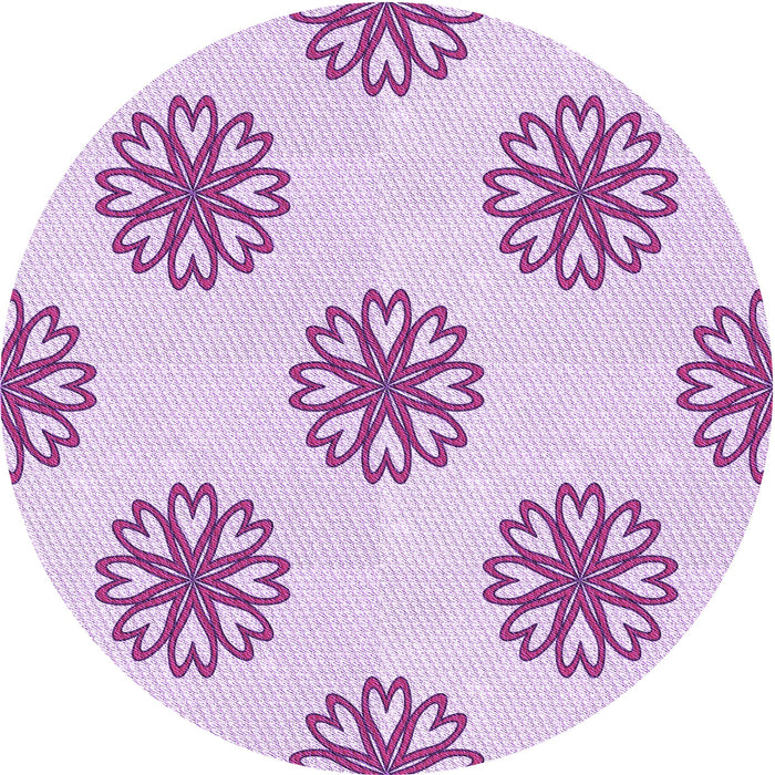 Square Patterned Purple Rug, pat2313pur