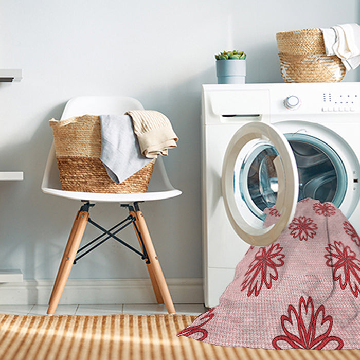 Machine Washable Transitional Red Rug in a Washing Machine, wshpat2313rd