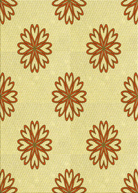 Machine Washable Transitional Sun Yellow Rug, wshpat2313yw