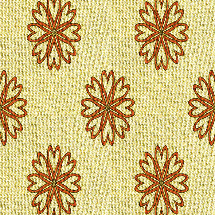 Machine Washable Transitional Sun Yellow Rug, wshpat2313yw