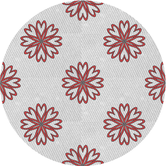 Square Machine Washable Transitional White Smoke Rug, wshpat2313