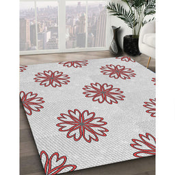 Patterned Off-White Novelty Rug in Family Room, pat2313