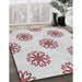 Patterned Off-White Novelty Rug in Family Room, pat2313