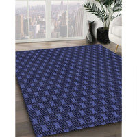 Patterned Night Blue Rug, pat2314blu