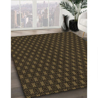 Patterned Red Brown Rug, pat2314brn