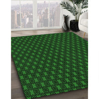 Patterned Green Rug, pat2314grn