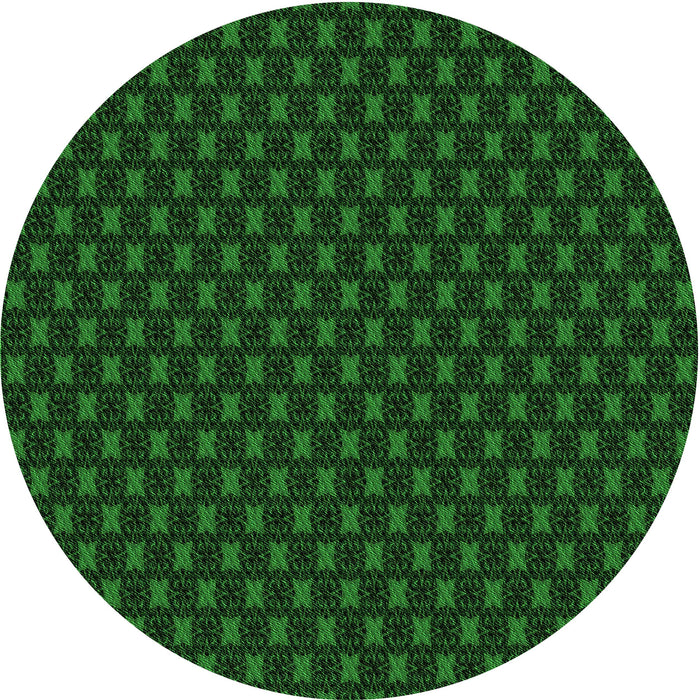 Square Patterned Green Rug, pat2314grn