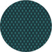 Square Patterned Dark Cyan Green Rug, pat2314lblu